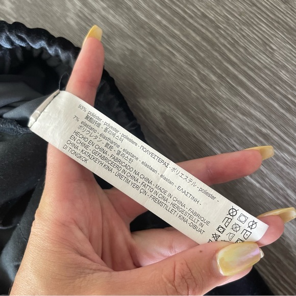 Zara Navy Blue Velvet Sweatpants - Picture 4 of 5